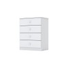 Cômoda Infantil Amarelinha 4 Gavetas Branco - Henn