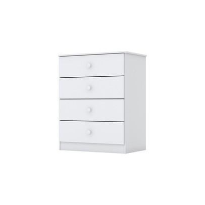 Cômoda Infantil Amarelinha 4 Gavetas Branco - Henn