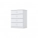 Cômoda Infantil Amarelinha 4 Gavetas Branco - Henn