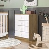 Cômoda Infantil Amarelinha 4 Gavetas Rústico/Branco - Henn