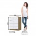 Cômoda Infantil Amarelinha 4 Gavetas Rústico/Branco - Henn