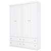 Guarda-Roupa Infantil Mississipi 4 Portas 4 Gavetas Branco Hp - Henn