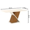 Mesa Fiorella com Vidro Nature/Off White - Henn