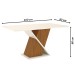Mesa Fiorella com Vidro Nature/Off White - Henn