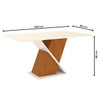 Mesa de Madeira Fiorella Nature/Off White - Henn