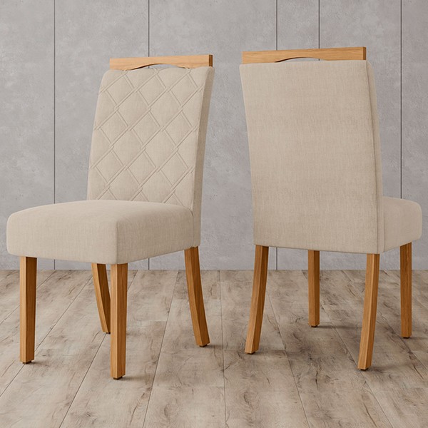 Cadeiras Kit 2 Cadeiras Labelle Linho - Henn