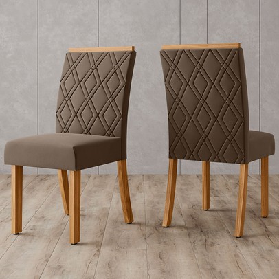 Cadeira Kit 2 Cadeiras Melissa Nature/Bege - Henn