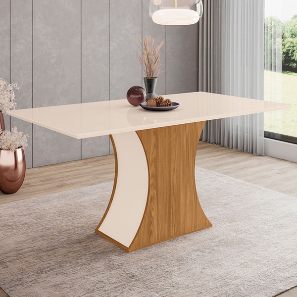 Mesa de Madeira Selena Nature/Off White Sci16 - Henn