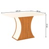 Mesa de Madeira Selena Nature/Off White Sci18 - Henn