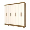 Guarda-Roupa Casal Toscano 8 Portas 4 Gavetas Nature/Off White - Briz