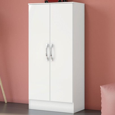 Armário Multiuso Zafira 2 Portas 3 Prateleiras Branco - Briz