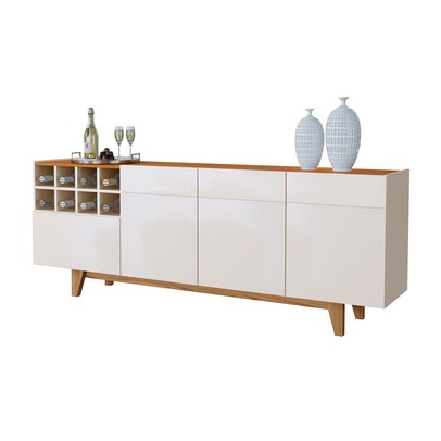 Balcão Buffet Duna com Adega 3 Portas 1 Gaveta Off/Naturalle - Mavaular