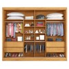 Guarda-Roupa Casal Verona 2 Portas 4 Gavetas com Espelho Peroba/Off White - Mademarques