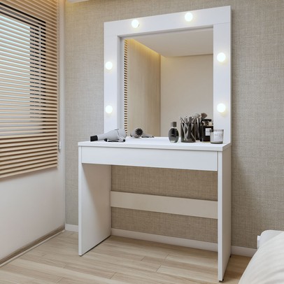 Penteadeira Camarim Requinte 1 Gaveta Branco - Mavaular