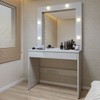 Penteadeira Camarim Requinte 1 Gaveta Off White - Mavaular