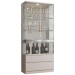 Cristaleira Lisboa 2 Portas 2 Gavetas Off White - Mavaular