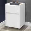 Mesa de Cabeceira Irati 1 Porta 1 Gaveta Branco - Pnr Moveis