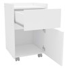 Mesa de Cabeceira Irati 1 Porta 1 Gaveta Branco - Pnr Moveis