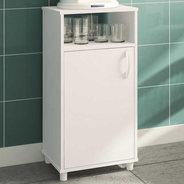 Armário de Cozinha para Bebedouro Diamantino 1 Porta Branco - Pnr Móveis