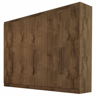 Guarda-Roupa Casal Oslo 6 Portas 4 Gavetas 100% Mdf Brauna - Mademarques