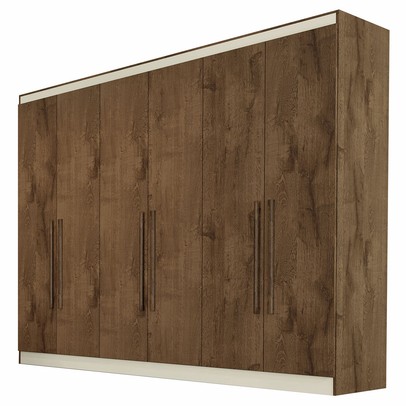 Guarda-Roupa Casal Oslo 6 Portas 4 Gavetas 100% Mdf Brauna - Mademarques