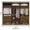 Guarda-Roupa Casal Oslo 6 Portas 4 Gavetas 100% Mdf Brauna/Off White - Mademarques
