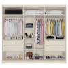 Guarda-Roupa Casal Oslo 6 Portas 4 Gavetas 100% Mdf com Espelho Off White - Mademarques