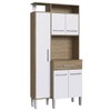 Armário de Cozinha 5 Portas 1 Gaveta Wood/Branco Ac5101 - Decibal