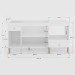 Balcão de Cozinha para Pia 3 Portas 2 Gavetas Espaço para Forno e Cooktop Itália Branco - Panorama Móveis