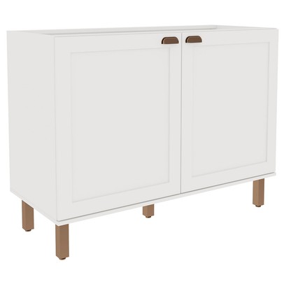 Balcão de Cozinha para Pia 2 Portas Branco Fosco 1502 - Genialflex