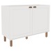 Balcão de Cozinha para Pia 2 Portas Branco Fosco 1502 - Genialflex