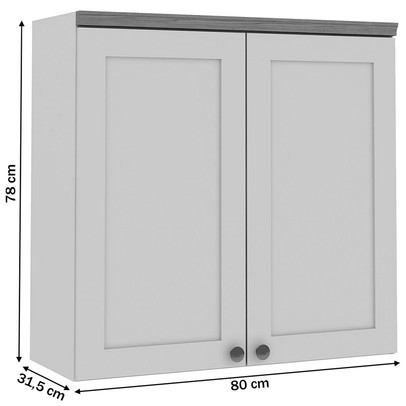 Armário Aéreo Cozinha 2 Portas Verde Mint 1505 - Genialflex