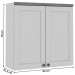 Armário Aéreo Cozinha 2 Portas Verde Mint 1505 - Genialflex