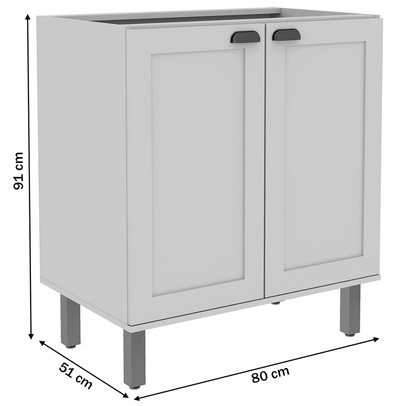 Armário de Cozinha 2 Portas Verde Mint 1529 - Genialflex