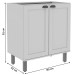 Armário de Cozinha 2 Portas Verde Mint 1529 - Genialflex
