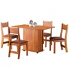 Mesa de Jantar 4 Lugares Harmonia Mel/Fume - Viero Móveis