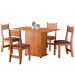 Mesa de Jantar 4 Lugares Harmonia Mel/Fume - Viero Móveis