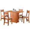 Mesa de Jantar 4 Lugares Harmonia Mel/Nude - Viero Móveis