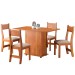 Mesa de Jantar 4 Lugares Harmonia Mel/Nude - Viero Móveis