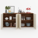 Balcão Buffet Sonhare 4 Portas Seda/Off White - Mobilarte Móveis