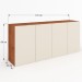 Balcão Buffet Sonhare 4 Portas Seda/Off White - Mobilarte Móveis
