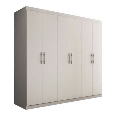 Guarda-Roupa Casal 6 Portas Romeu Branco - Panorama Móveis