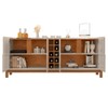 Balcão Buffet Lizz 4 Portas com Adega Off White/Cedro 050520 - Casa D