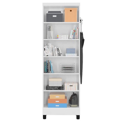 Armário Multiuso 2 Portas 5 Prateleiras Branco - Qmovi