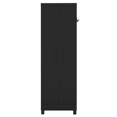 Armário Multiuso 2 Portas 5 Prateleiras Preto - Qmovi