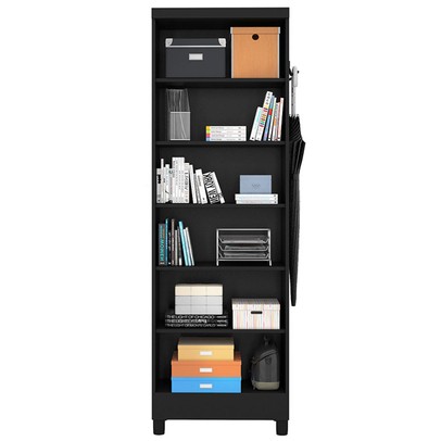 Armário Multiuso 2 Portas 5 Prateleiras Preto - Qmovi