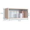 Armário Aéreo Cozinha 1 Porta Basculante Nature/Branco 1002 - Be Mobiliário
