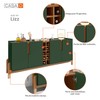Balcão Buffet Lizz 4 Portas com Adega Verde Oliva/Cedro 050520 - Casa D