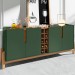 Balcão Buffet Lizz 4 Portas com Adega Verde Oliva/Cedro 050520 - Casa D