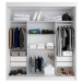 Guarda-Roupa Casal Londres 3 Portas 4 Gavetas com Espelho Branco - Fama Móveis